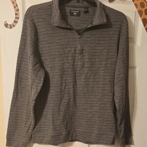 Dockers Men's Heathered Gray Half-Zip Sweater